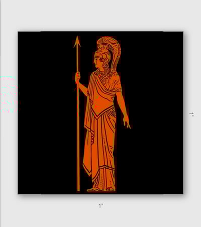 Image of Athena/Minerva “Red Figure” Mini Sticker