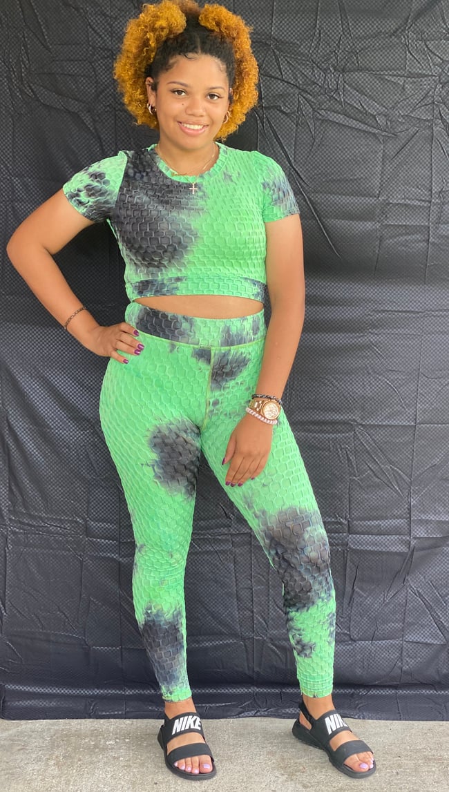 2pc Textured Legging Pant Set