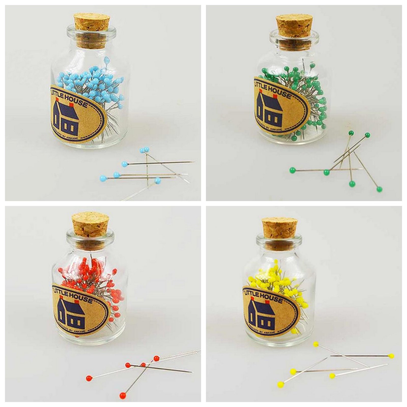 little house glass head pins little house glass head pins