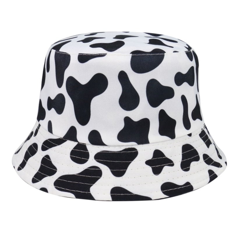 Image of Cow Pattern Reversible Bucket Hat🖤🤍