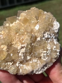Image 13 of Yellow Cubic Fluorite & Barite Specimen | Beijing China #2654