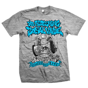 Image of NO REDEEMING SOCIAL VALUE "Wasted For Life" Gray T-Shirt