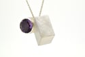 Amethyst intersection forms necklace