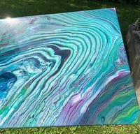 Image 2 of “Lagoon Flux” Poured Painting