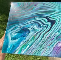 Image 4 of “Lagoon Flux” Poured Painting