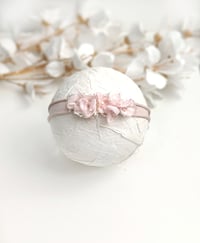 Image 1 of Newborn headband for photoshoot | pale pink | small flowers