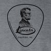 Lincoln Theatre guitar pick logo (Heather Gray with Black print)