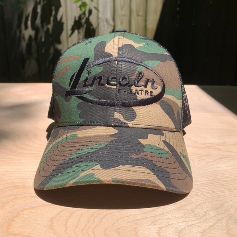Lincoln Oval Camo Trucker hat | Lincoln Theatre