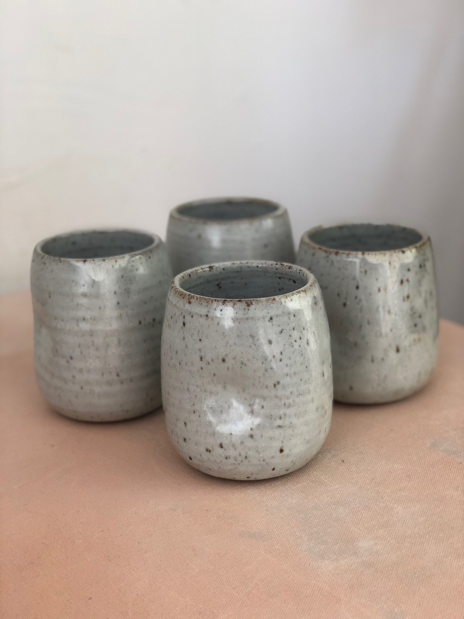 Image of Wine Cups- Set of 4- Light Grey