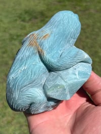 Image 16 of Sloth Carving - Blue Aragonite #2917