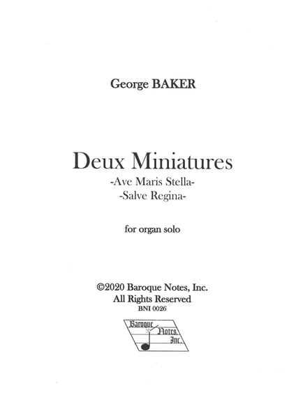 Image of Deux Miniatures PDF only