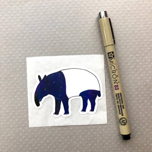 Image of space tapir sticker