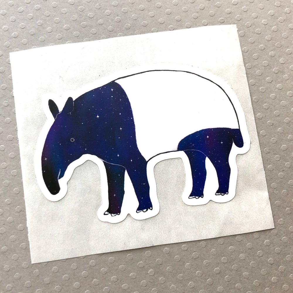 Image of space tapir sticker