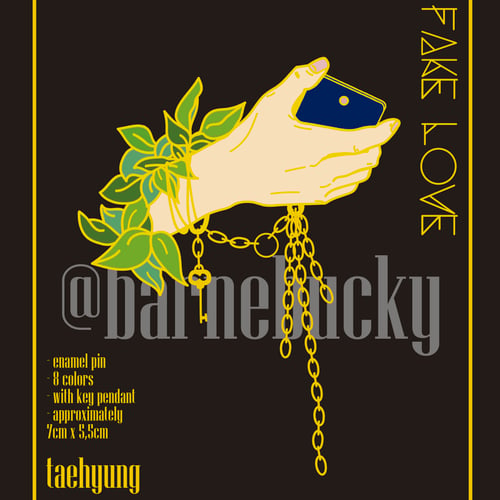 Image of Fake Love: TAEHYUNG [enamel pin] 