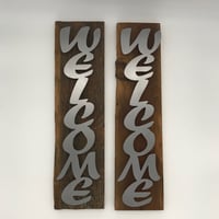 Image 2 of Welcome on Barnwood with Script Text
