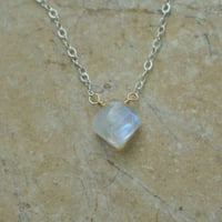 Image 4 of Rainbow Moonstone Mixed Metal Necklace