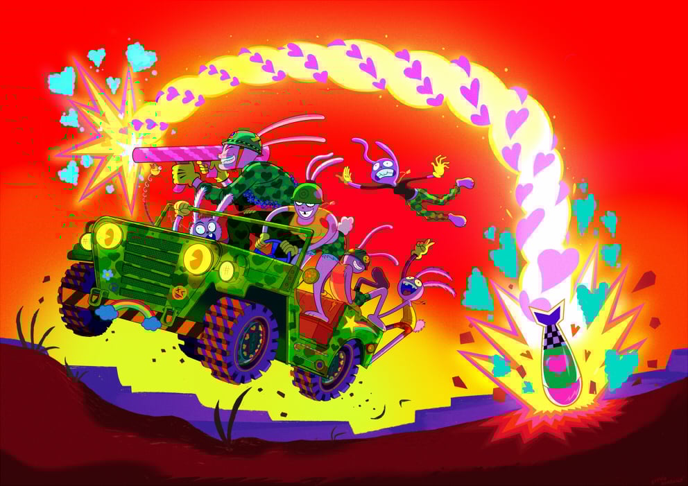 love bazooka 8x12 print