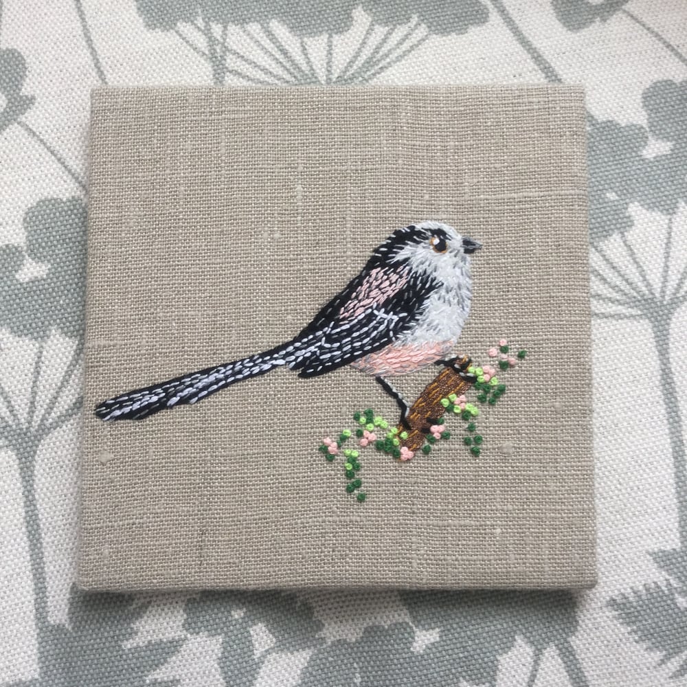 Image of Long Tailed Tit applique & embroidery kit