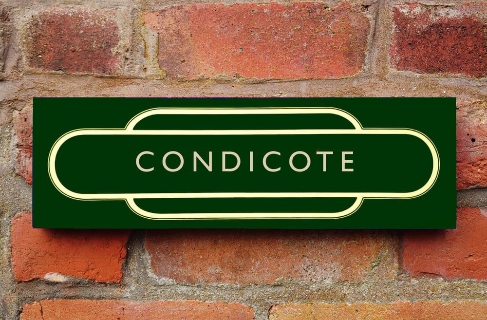 'Condicote' Railway Sign 