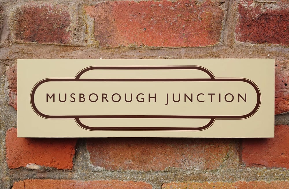 'Musborough Junction' Railway Sign 