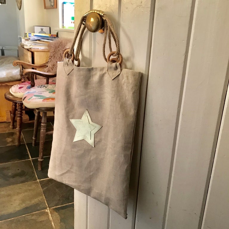Image of 3D Star Linen Tote Bag
