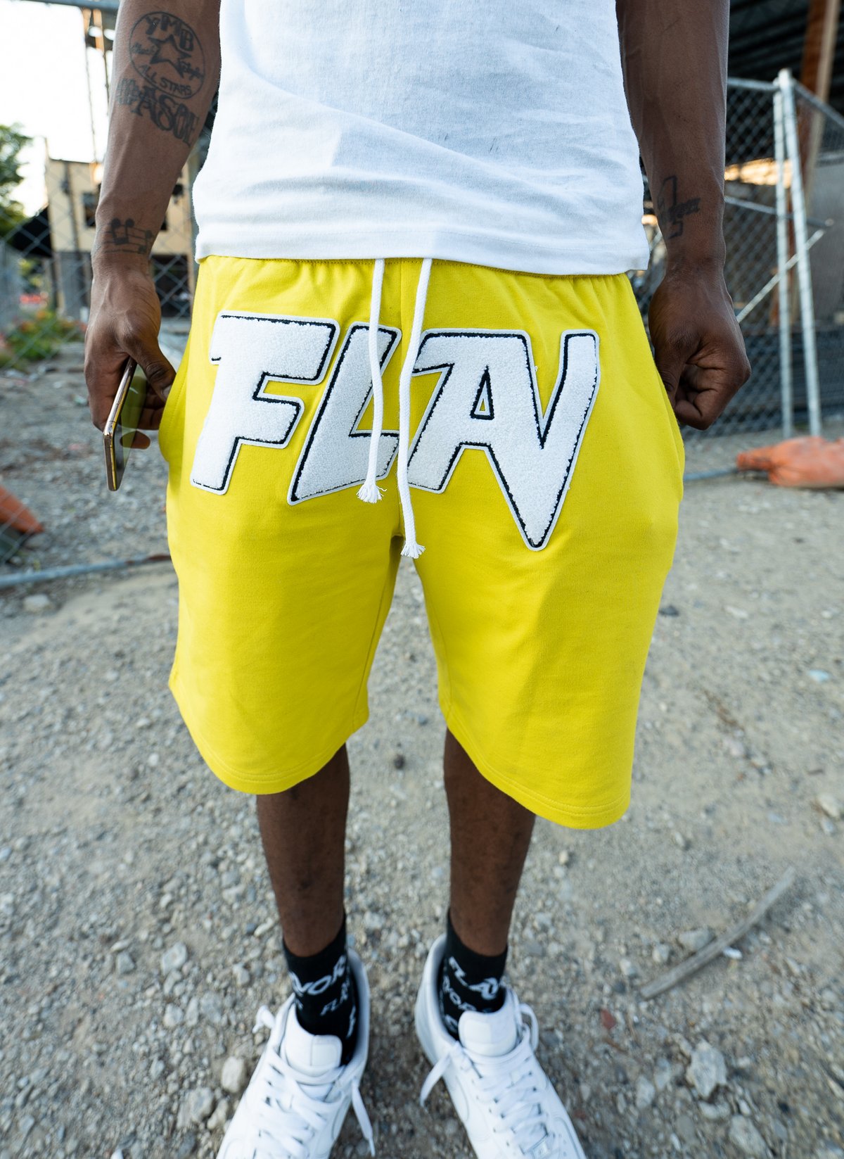 Yellow FLAV Shorts | Flavors Clothing