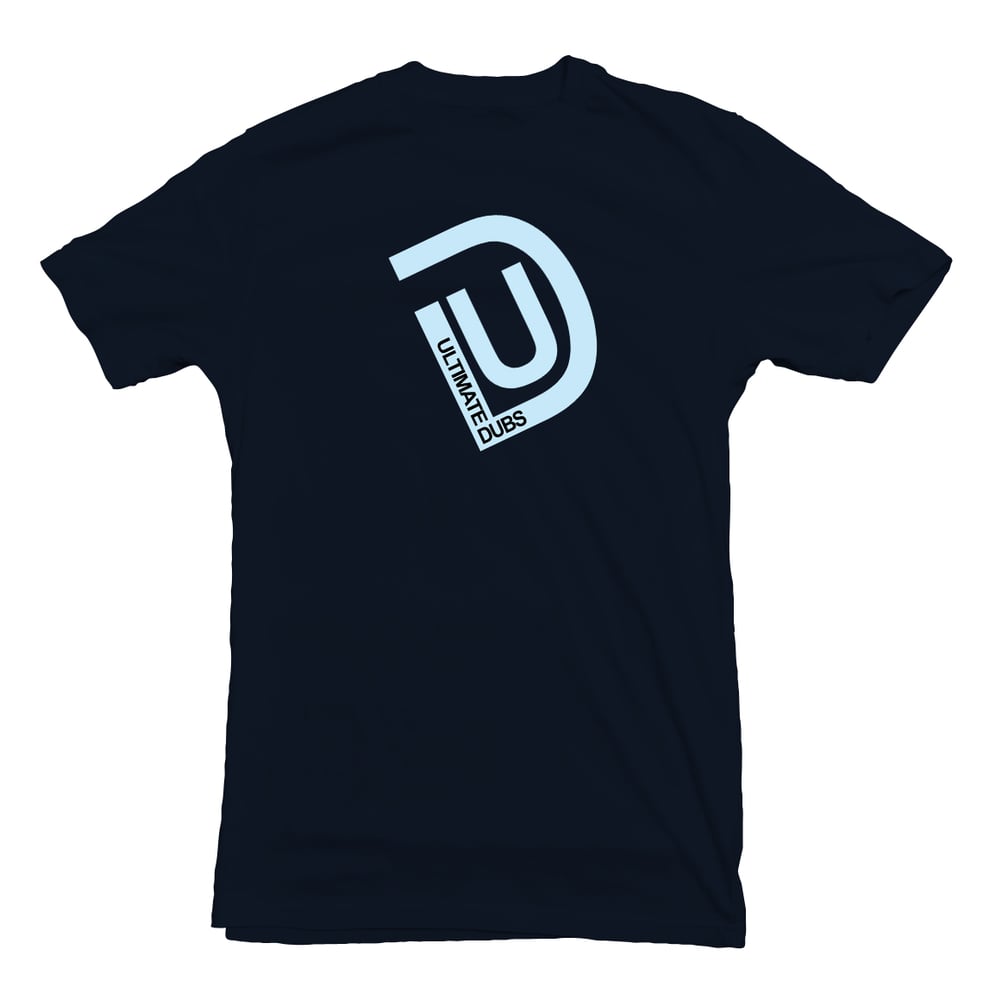Image of Men's Ultimate Dubs - UD Logo T-Shirt - Navy Blue with Pale Blue Logo