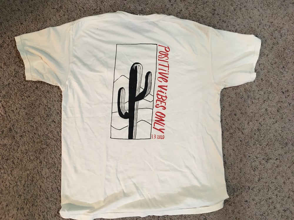 Image of Attaboy "Positive Vibes" Pocket T-Shirt(Ivory)