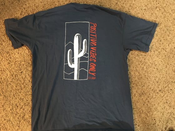 Image of Attaboy "Positive Vibes" Pocket T-Shirt(Navy)
