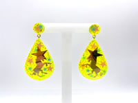 Image 2 of Unicorn Magic Drop Statement earrings Neon Yellow
