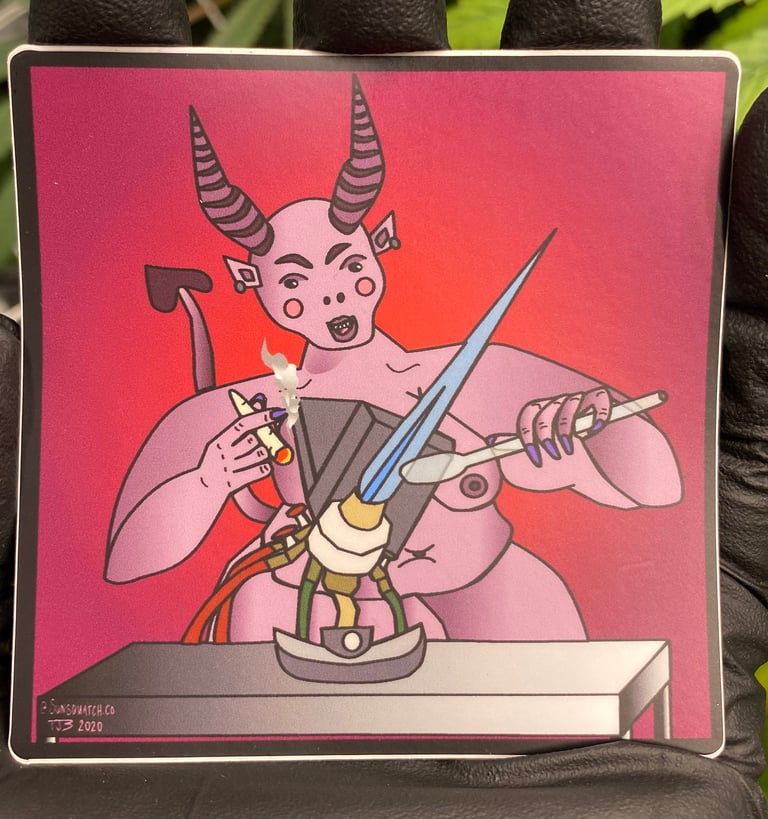 Sharp teeth! Flameworking demon babe