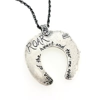 Image 2 of lion of the heart Rumi quote necklace
