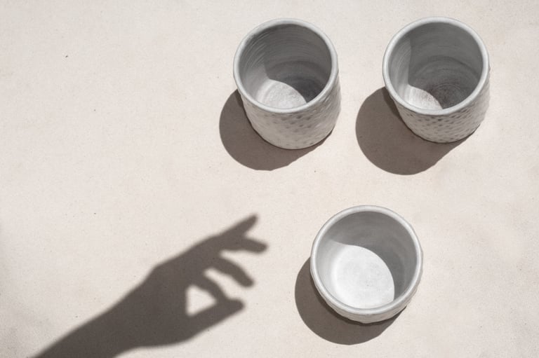 Matte White Hobnail Tumbler