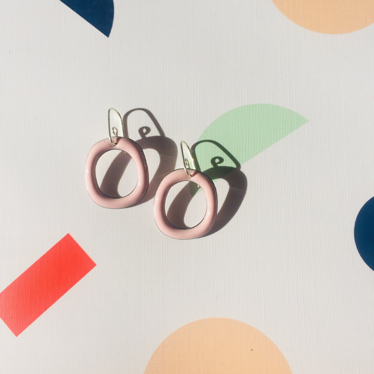 Image of Enamel hoops - small