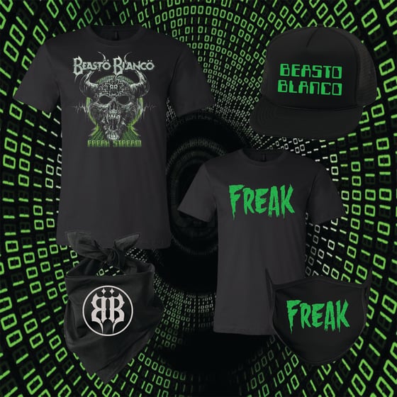 Image of OFFICIAL - BEASTO BLANCO - "FREAK STREAM" LIMITED EDITION MERCH BUNDLE