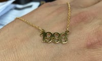 Year Name Necklace 