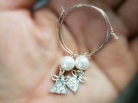 8MM Small Pearl Hoop Earrings