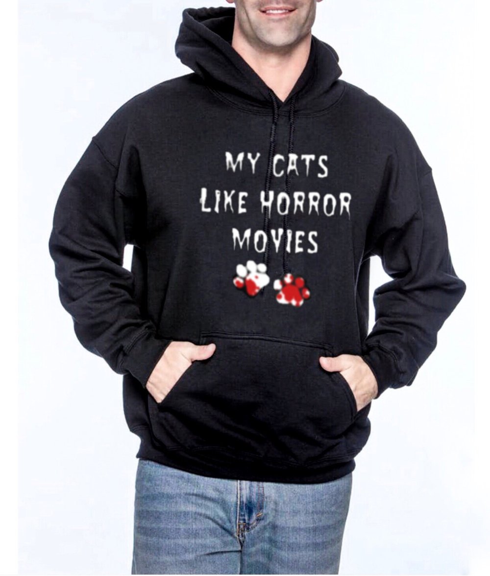 My Cats Like Horror Movies Unisex Pullover Hoodie 