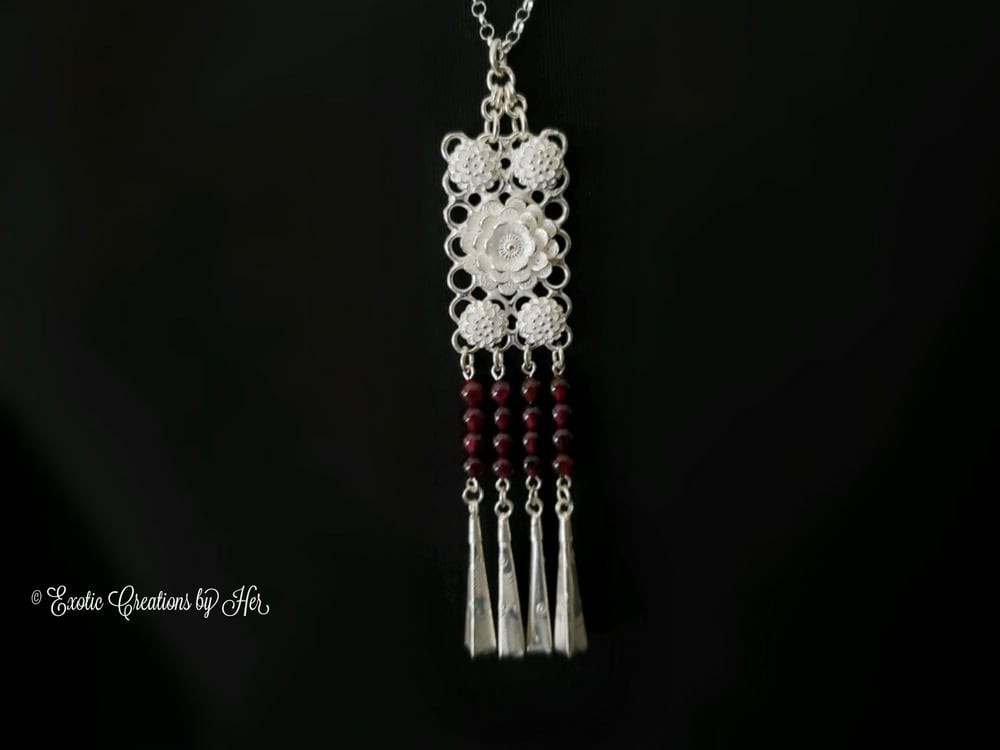 PH121 Garnet Blossom Necklace