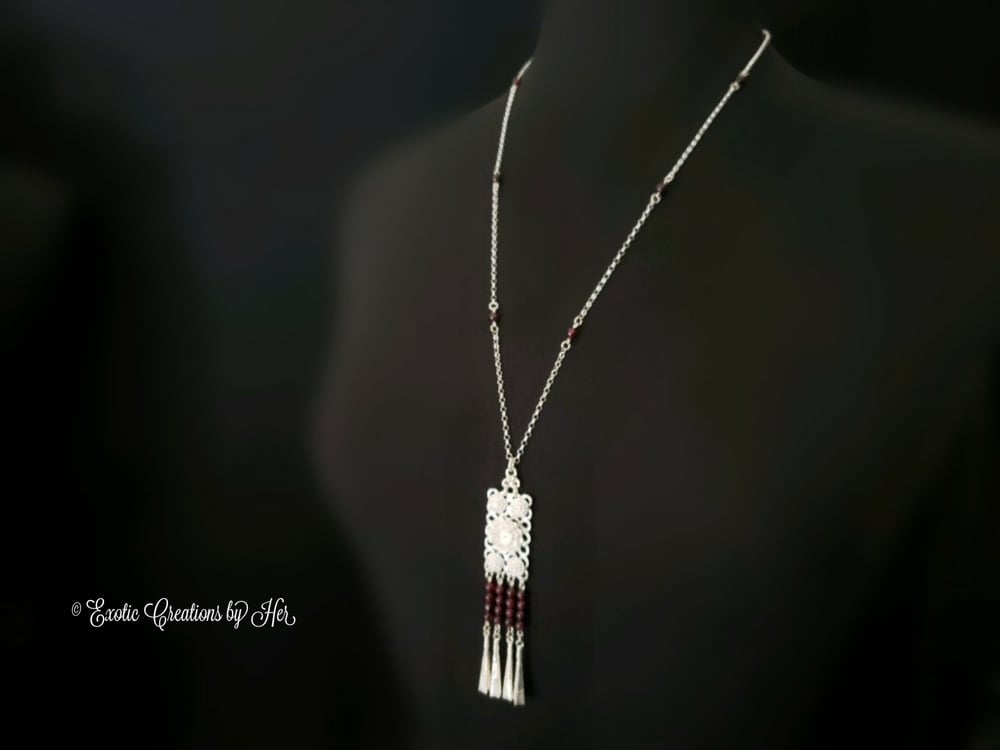 PH121 Garnet Blossom Necklace