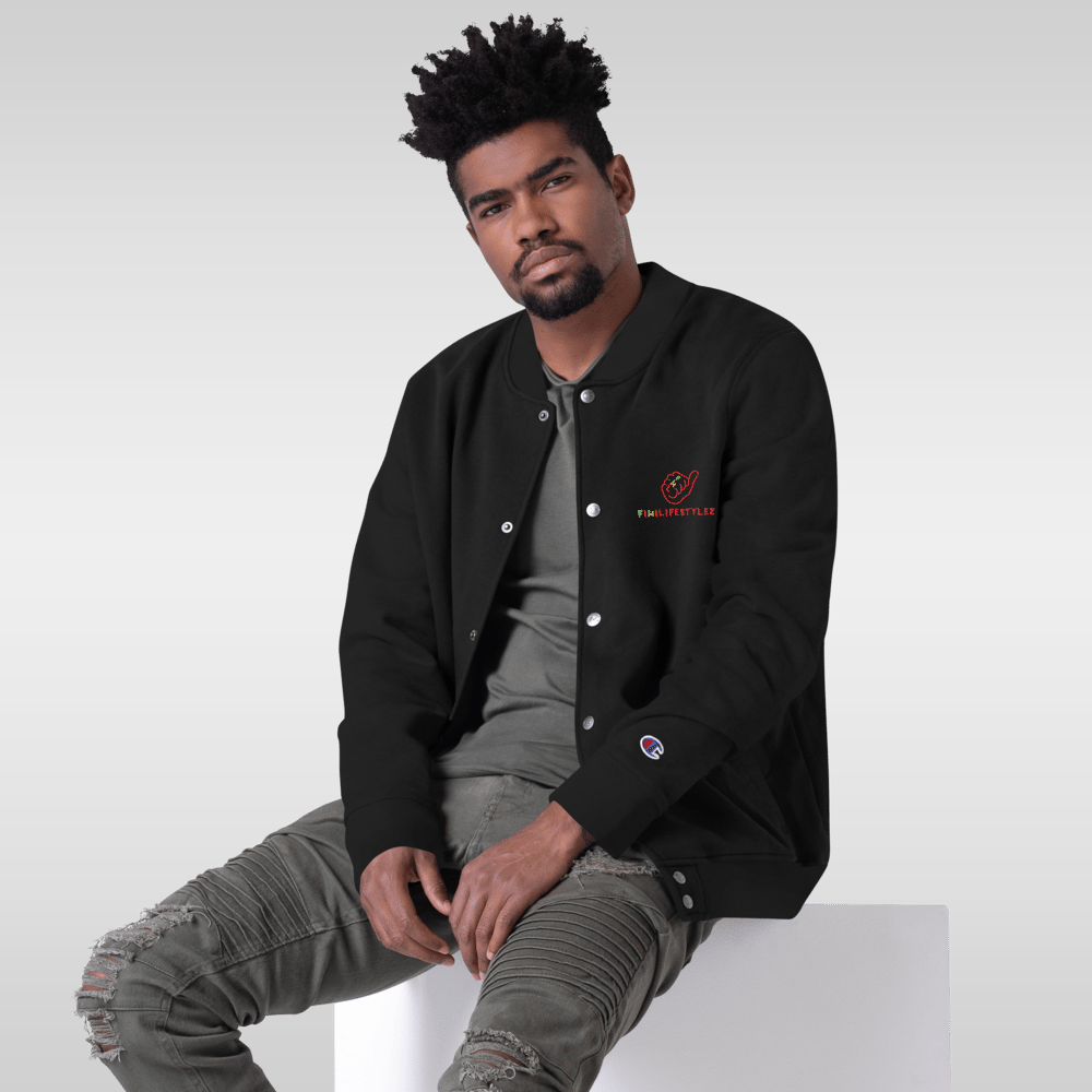 Image of Embroidered  Bomber Jacket