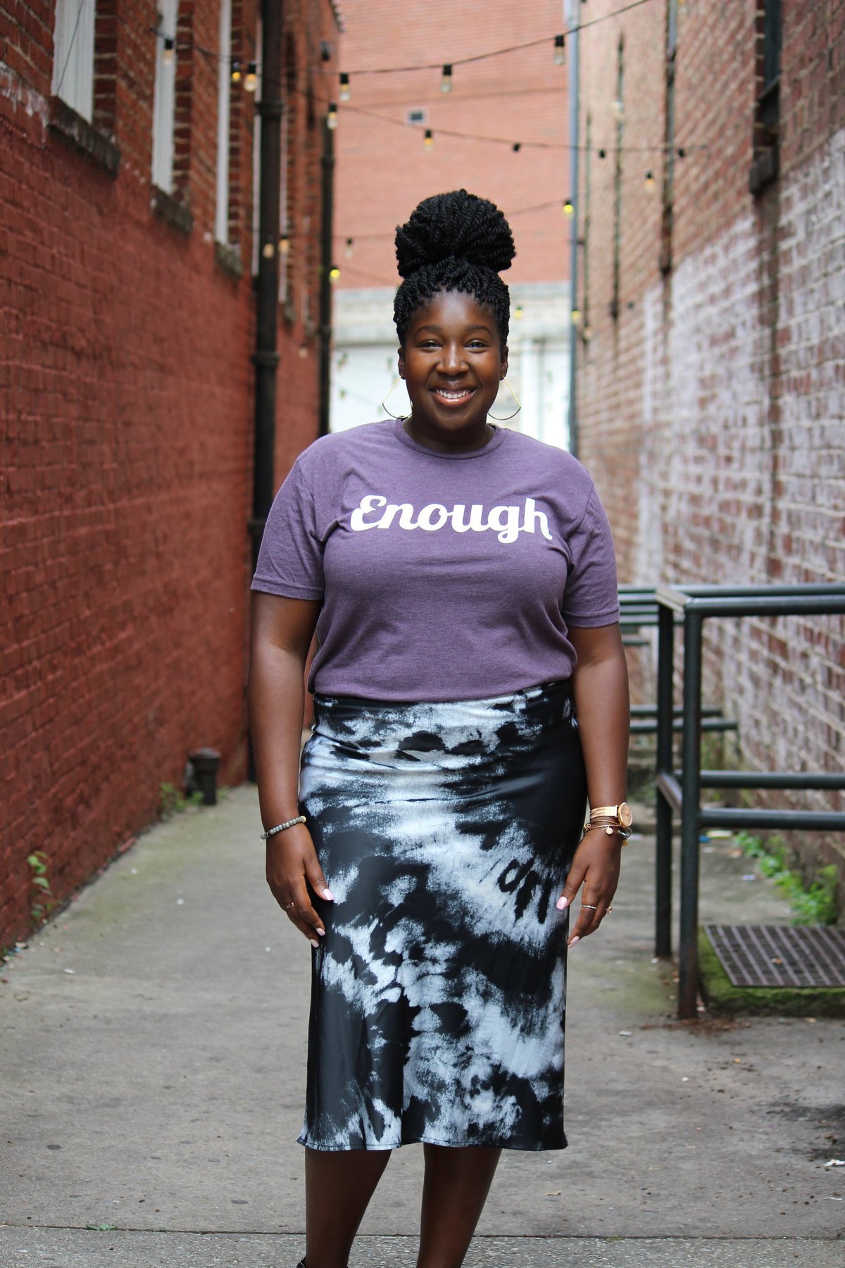 Image of "Enough" Super Soft Tee in Purple 