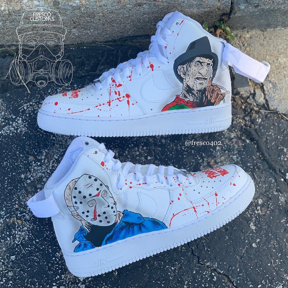 Image of Freddy vs Jason custom shoe