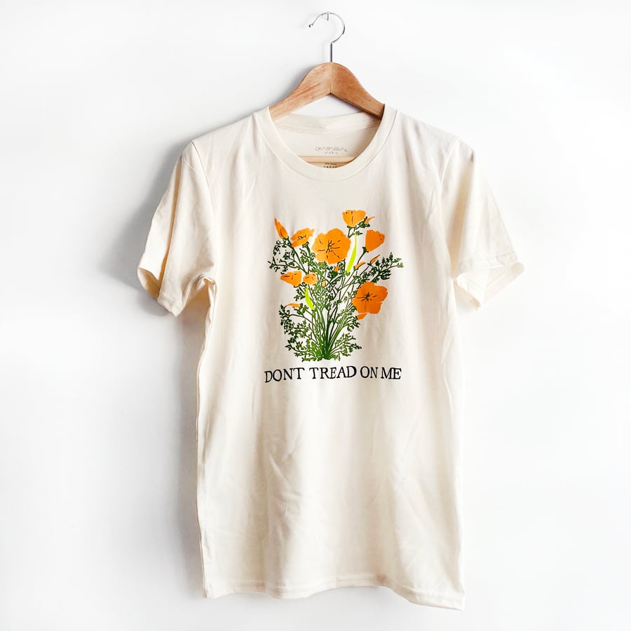 Image of DONT TREAD ON ME  California Poppies Unisex T-shirt