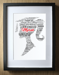 Image 3 of Personalised Graduation Gift for Girls Word Art - Girl - Degree Gift Graduate Congratulations
