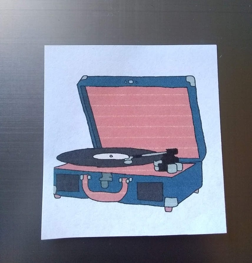 Image of Record Player Sticker