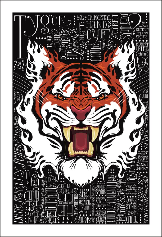 Image of Tyger Poem Print