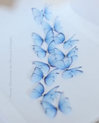 Image 2 of  Blue double layers butterfly set (11 pieces)