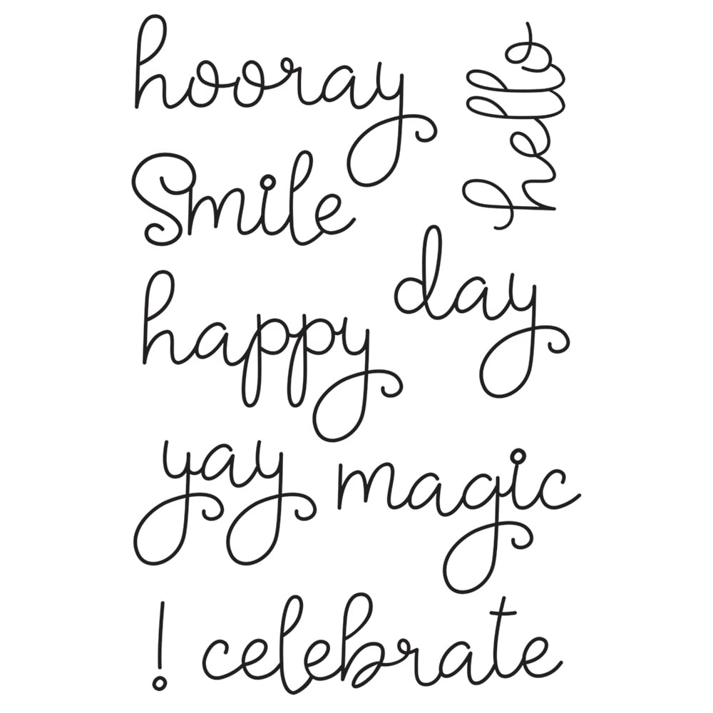 Image of Say Cheese 4~ Happy Words Stamps & Dies