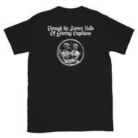 Image 2 of FUNEBRARUM - "THROUGH THE BARREN HALLS OF GRIEVING EMPTINESS" T-SHIRT  (DOUBLE-SIDED)